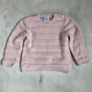 Barneys New York Pink 100% Cashmere Baby Sweater 18-24 M Quiet Luxruy Preppy